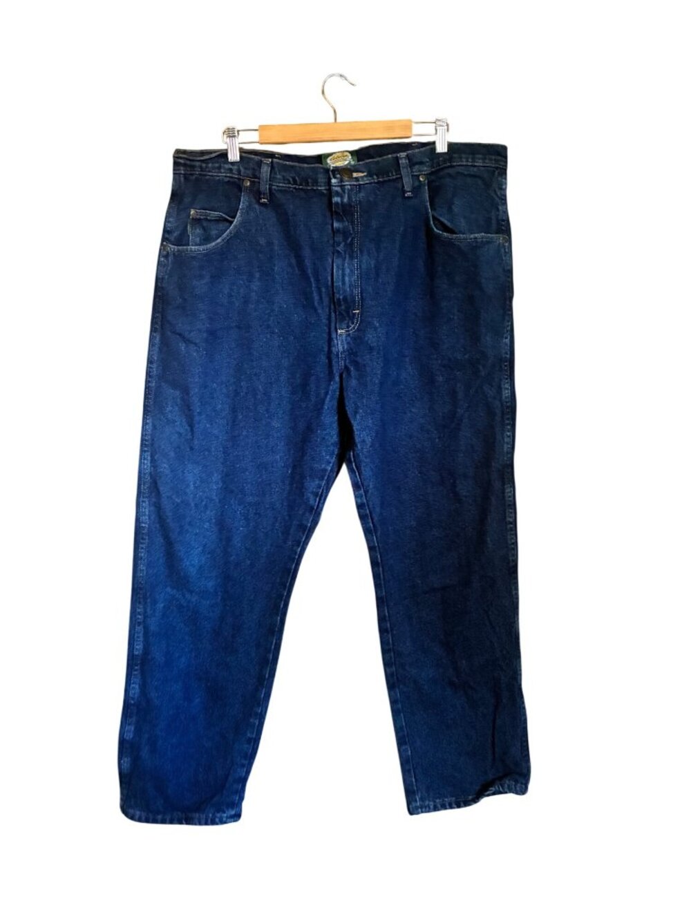 Cabelas Flannel Lined Jeans Mens 40x30 Blue Excellent Rugged Workwear 901285B
